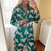 Snow Leopard - silk set